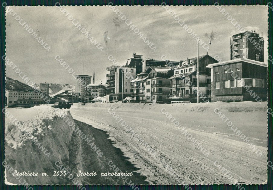 Torino Sestriere Nevicata Foto FG cartolina ZK6638 – fronte