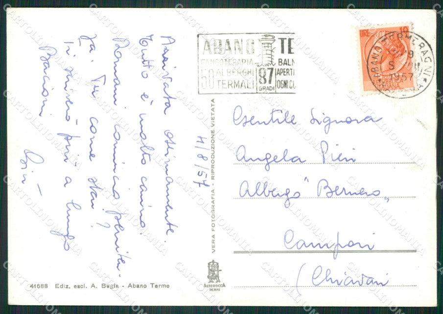 Padova Abano Terme Teatro Foto FG cartolina ZK6641 – retro