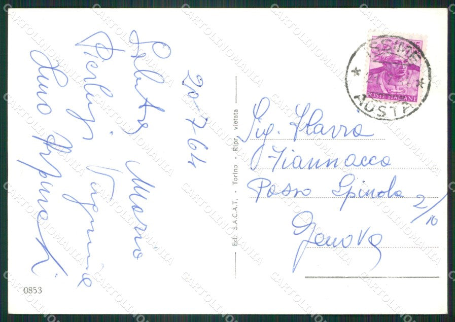 Aosta Gressoney la Trinitè Foto FG cartolina ZK6643 – retro