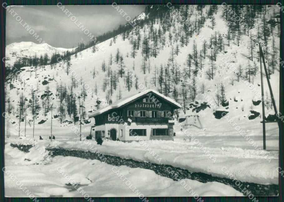 Aosta Gressoney la Trinitè Nevicata Foto FG cartolina ZK6664 – fronte