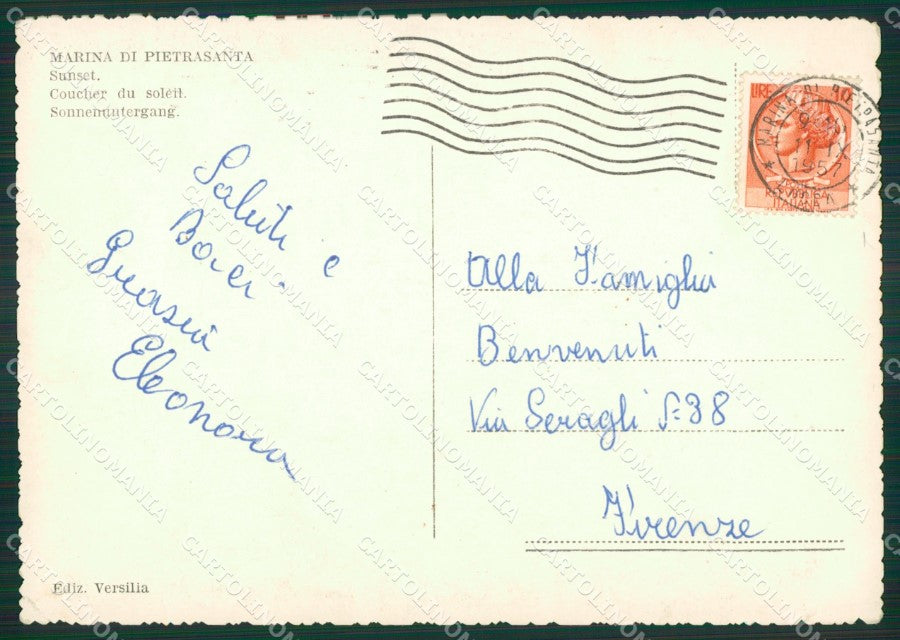 Lucca Pietrasanta Marina di Foto FG cartolina ZK6665 – retro