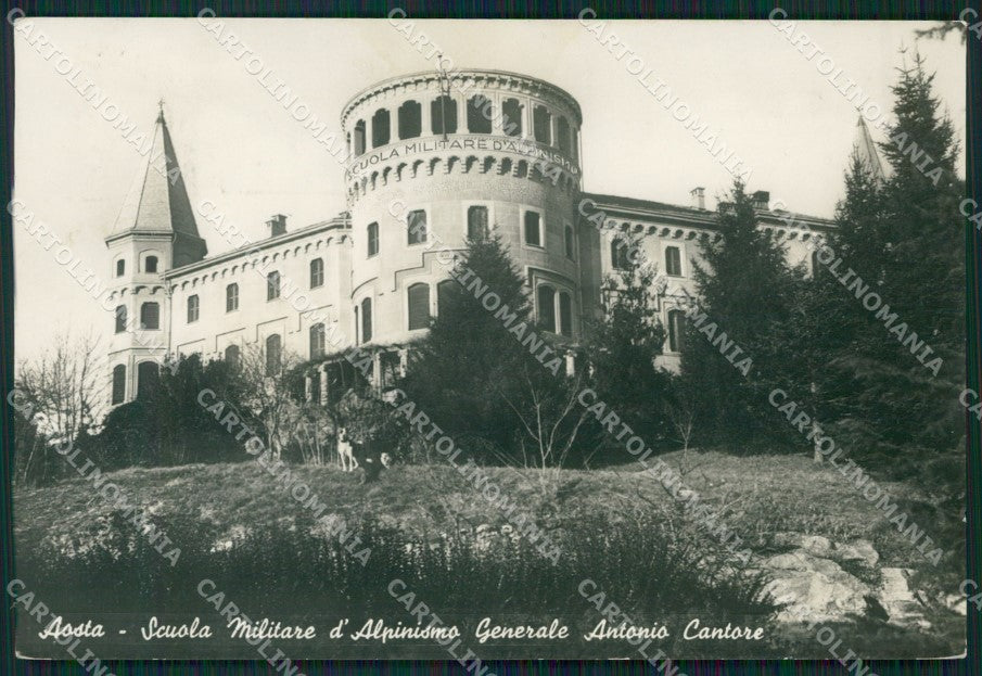 Aosta Città Scuola Militare D'Alpinismo Foto FG cartolina ZK6688 – fronte