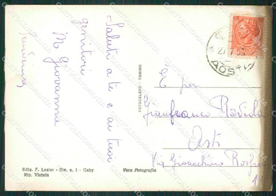 Aosta Gaby Foto FG cartolina ZK6693 – retro