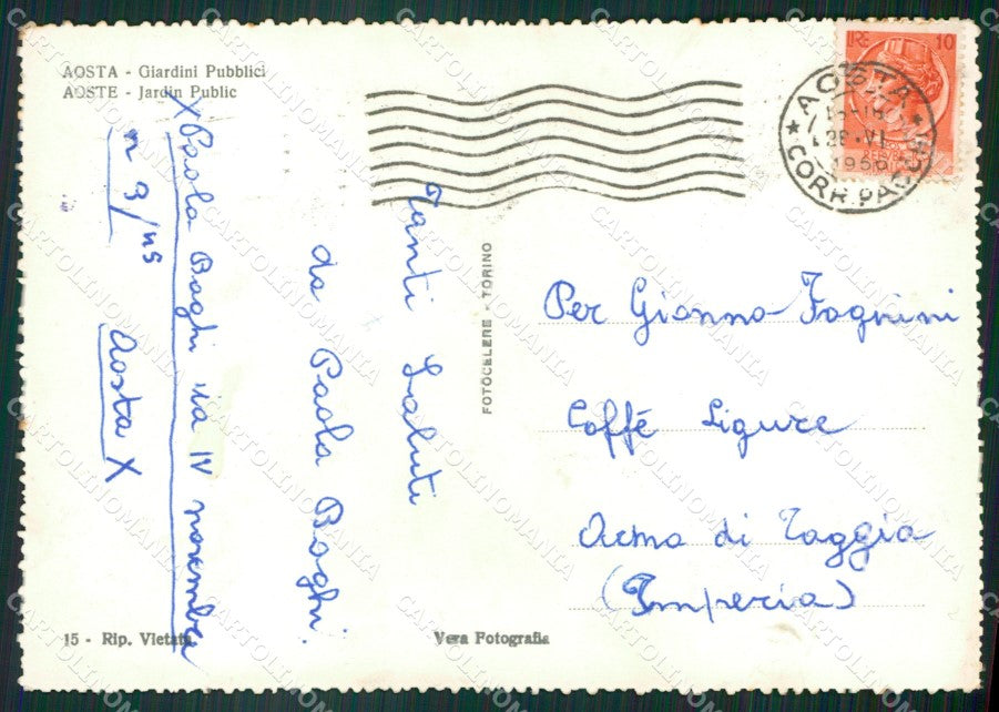 Aosta Città Foto FG cartolina ZK6706 – retro