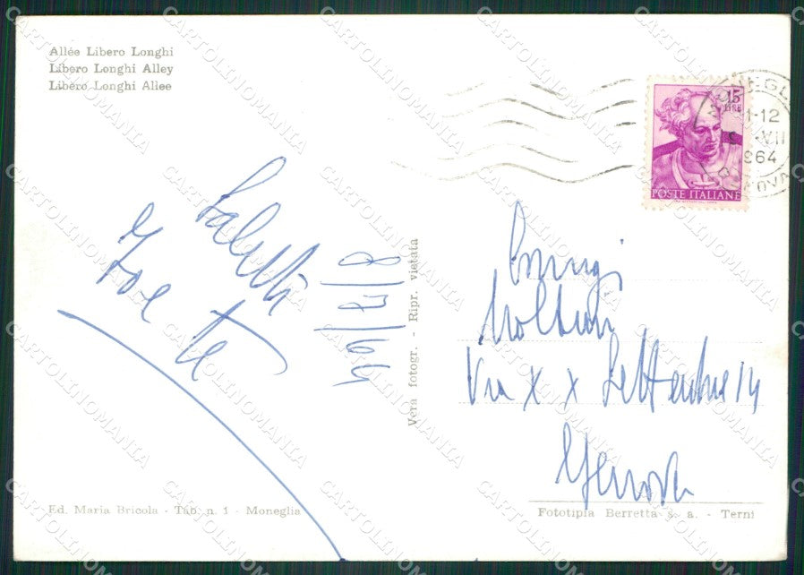 Genova Moneglia Foto FG cartolina ZK6724 – retro