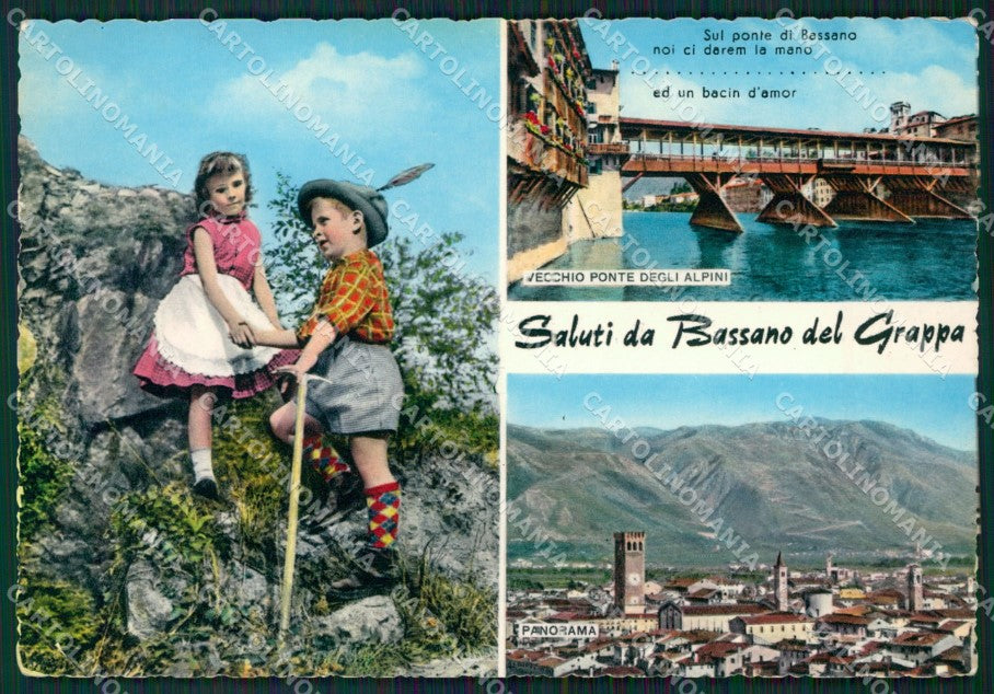 Vicenza Bassano Del Grappa Saluti da Foto FG cartolina ZK6731 – fronte