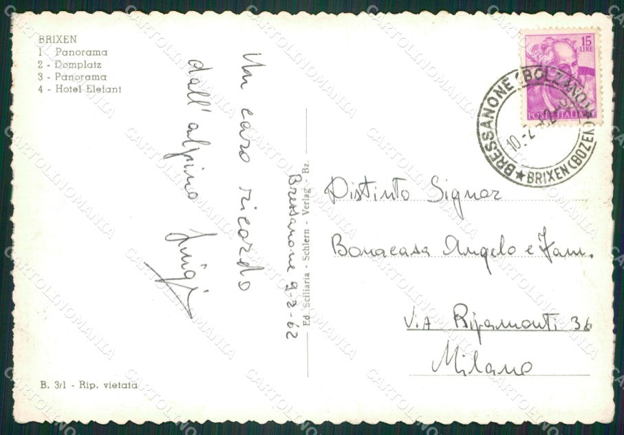 Bolzano Bressanone Foto FG cartolina ZK6732 – retro