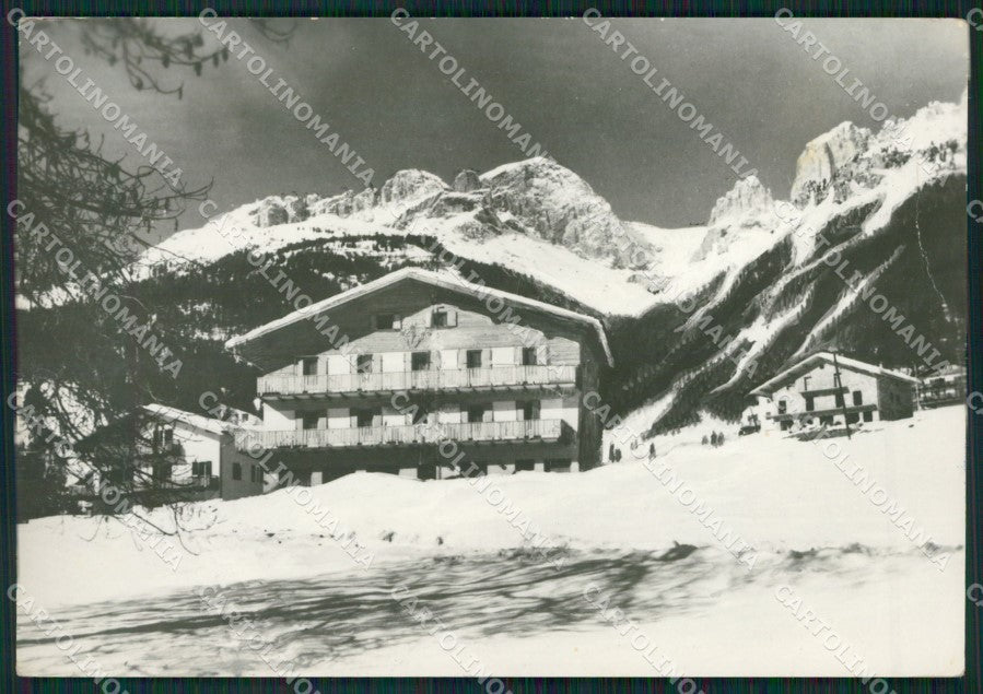 Trento Vigo di Fassa Nevicata PIEGHINA Foto FG cartolina ZK6740 – fronte