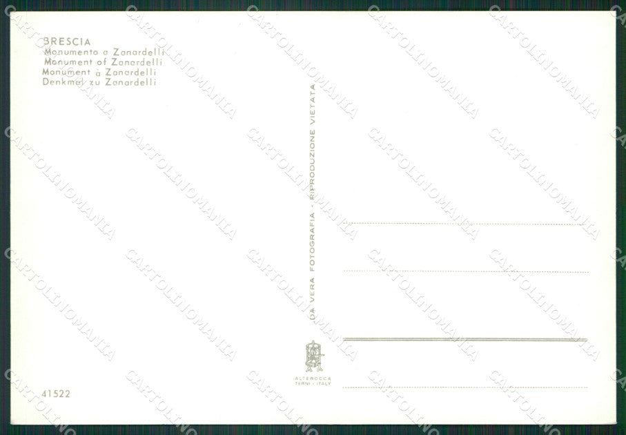Brescia Città Foto FG cartolina ZK6754 – retro