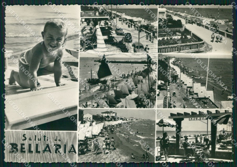 Rimini Bellaria Saluti da Foto FG cartolina ZK6758 – fronte