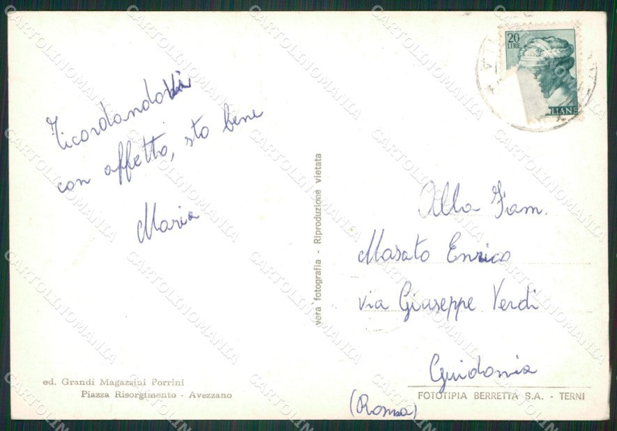 L'Aquila Avezzano PIEGHINE Foto FG cartolina ZK6761 – retro