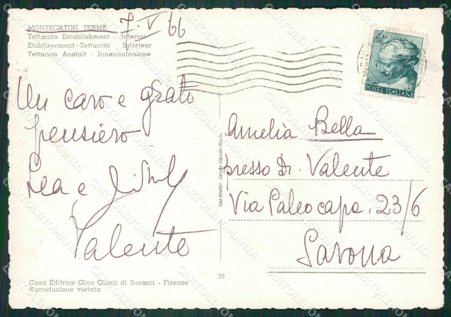 Pistoia Montecatini Terme FG cartolina ZK6784 – retro
