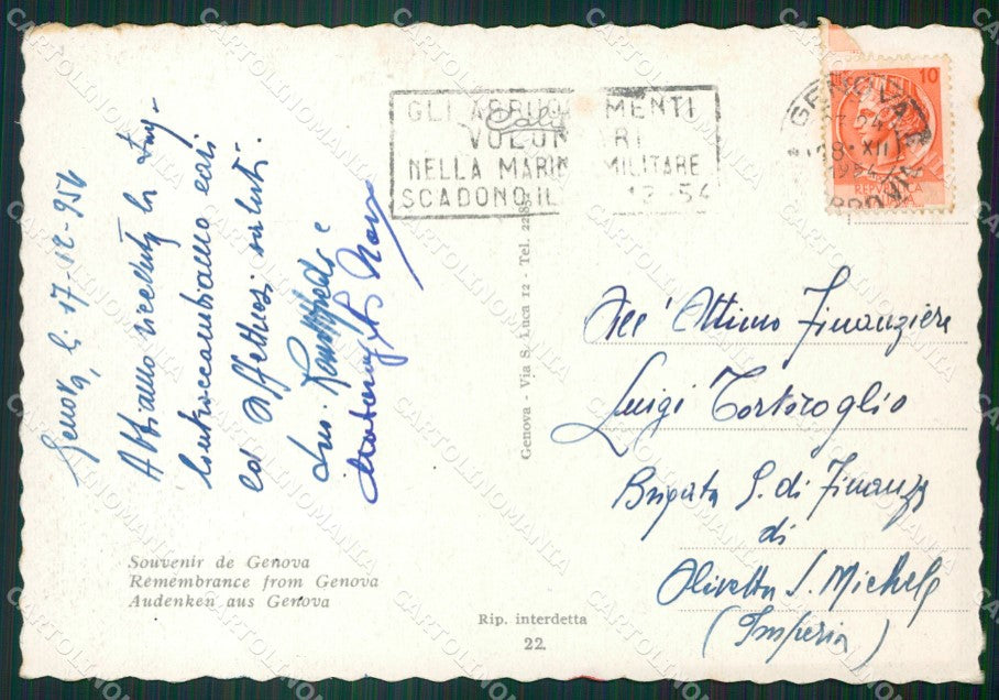 Genova Saluti da FG cartolina ZK6785 – retro