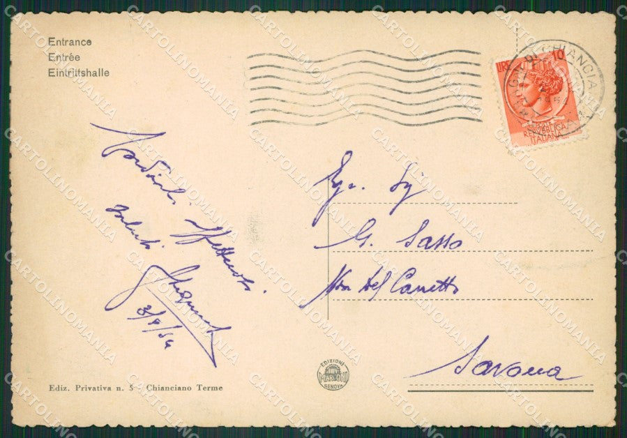 Siena Chianciano Terme Corriera FG cartolina ZK6791 – retro