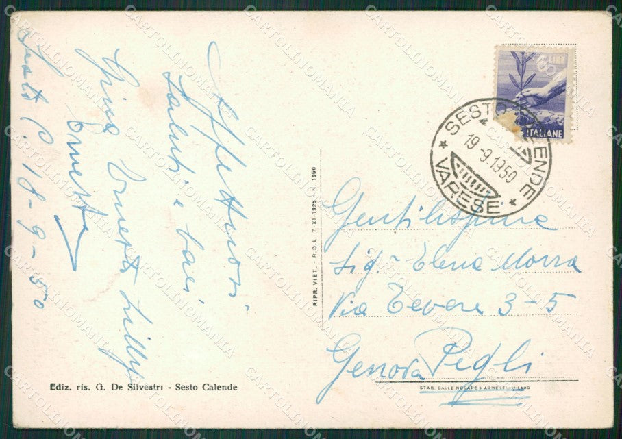 Varese Sesto Calende FG cartolina ZK6796 – retro