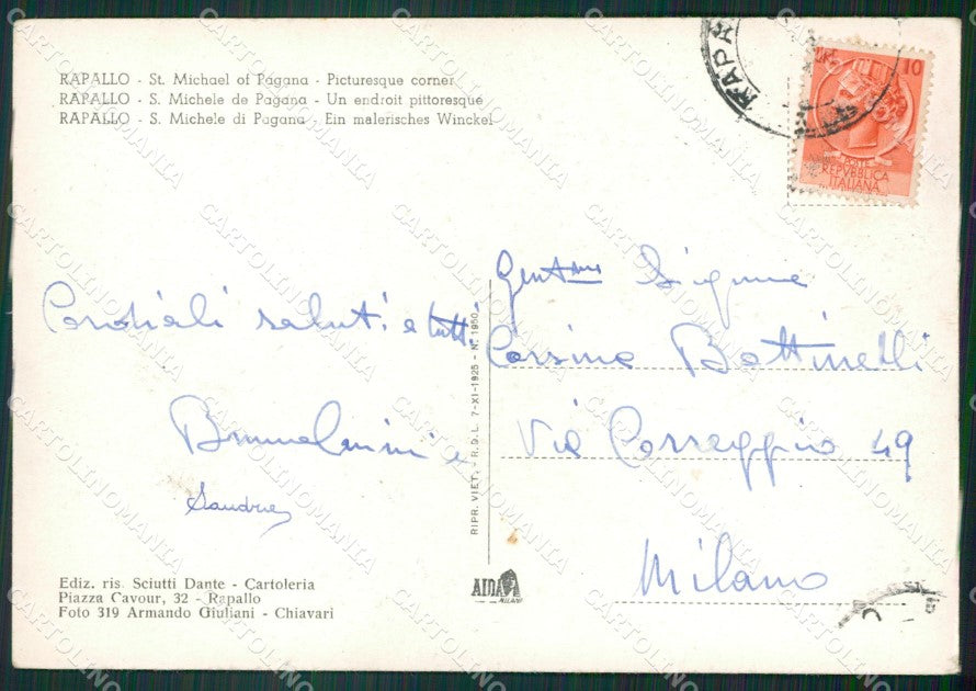 Genova Rapallo FG cartolina ZK6805 – retro