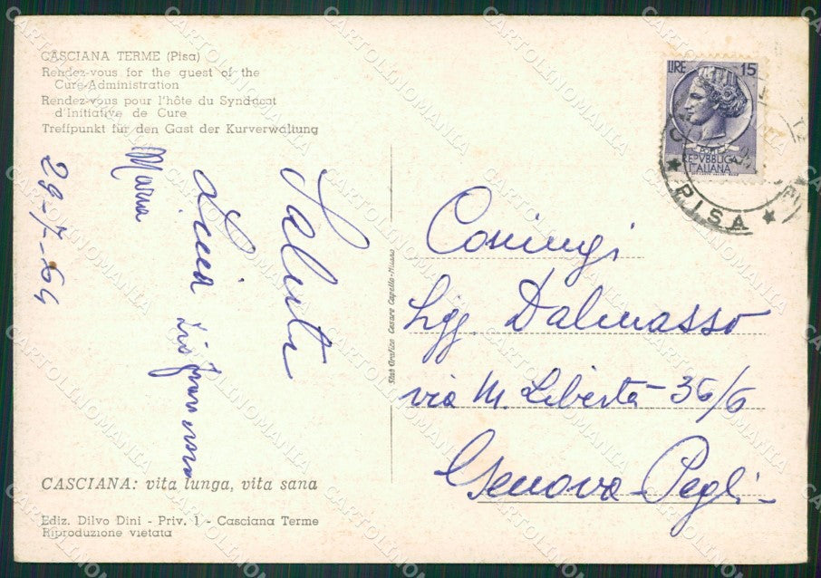 Pisa Casciana Terme FG cartolina ZK6825 – retro