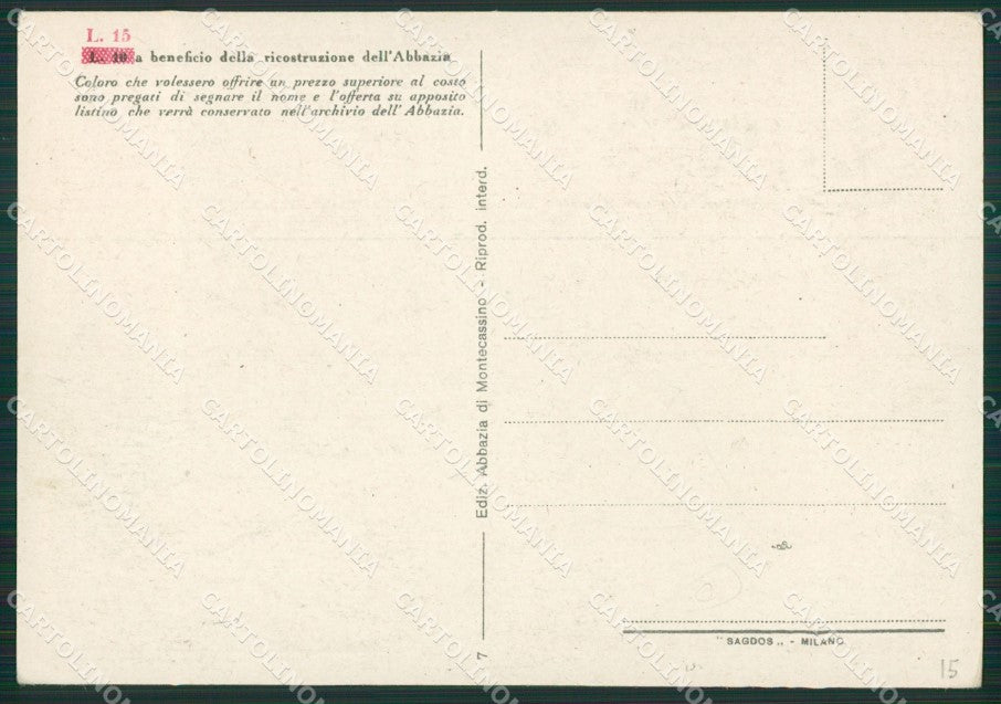 Frosinone Cassino Montecassino FG cartolina ZK6830 – retro