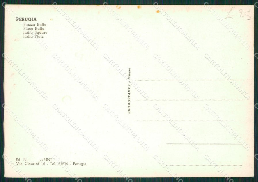 Perugia Città FG cartolina ZK6831 – retro
