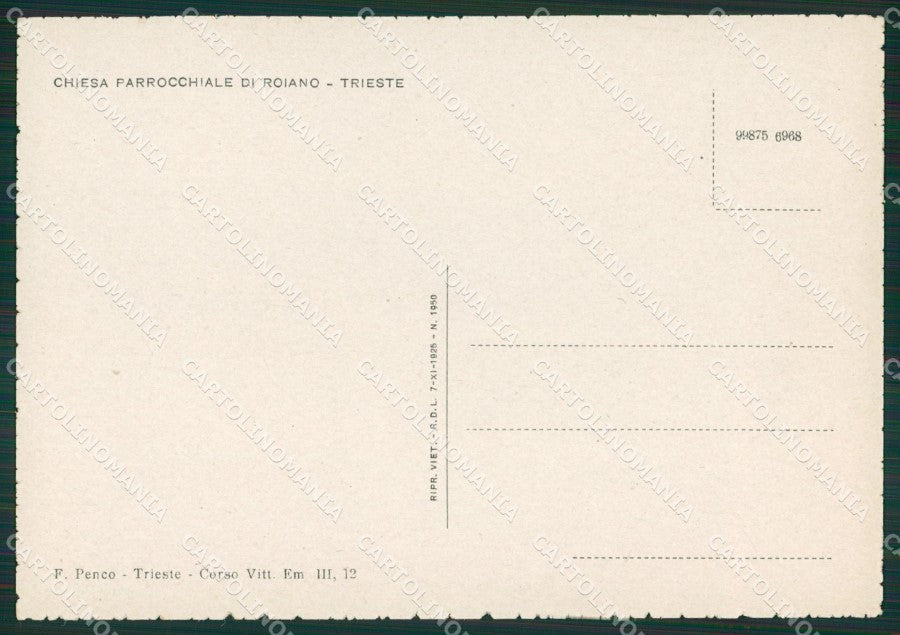 Trieste Roiano FG cartolina ZK6840 – retro