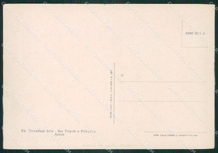 Perugia Assisi FG cartolina ZK6846 – retro