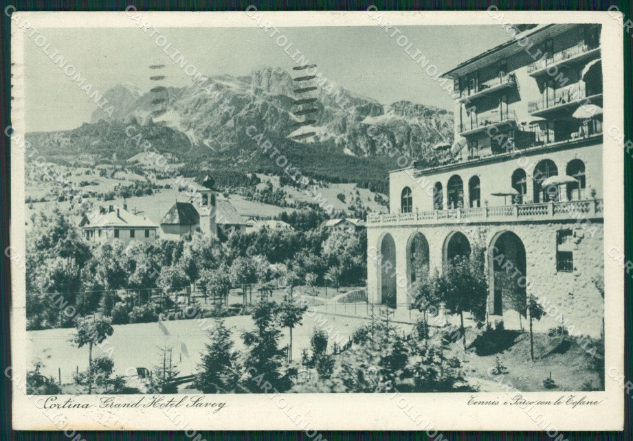 Belluno Cortina D'Ampezzo Tennis FG cartolina ZKM6895 – fronte
