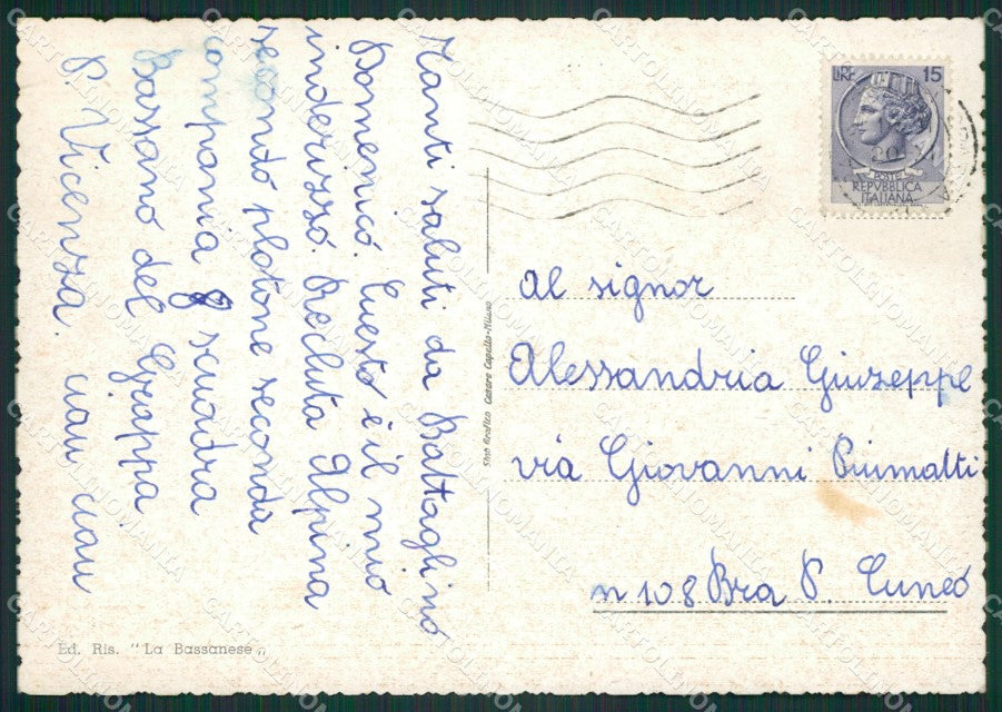 Vicenza Bassano del Grappa FG cartolina ZKM6907 – retro