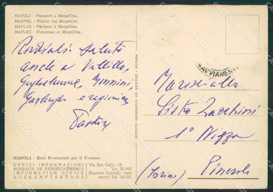 Napoli Città Barche FG cartolina ZKM6910 – retro