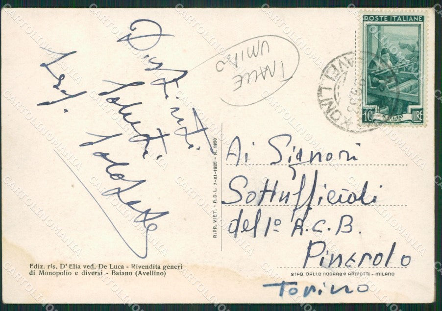 Avellino Baiano TRACCE UMIDO FG cartolina ZKM6921 – retro