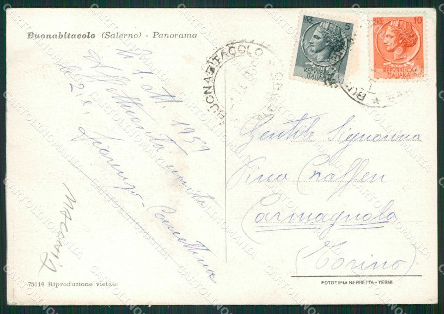 Salerno Buonabitacolo MACCHIA FG cartolina ZKM6935 – retro