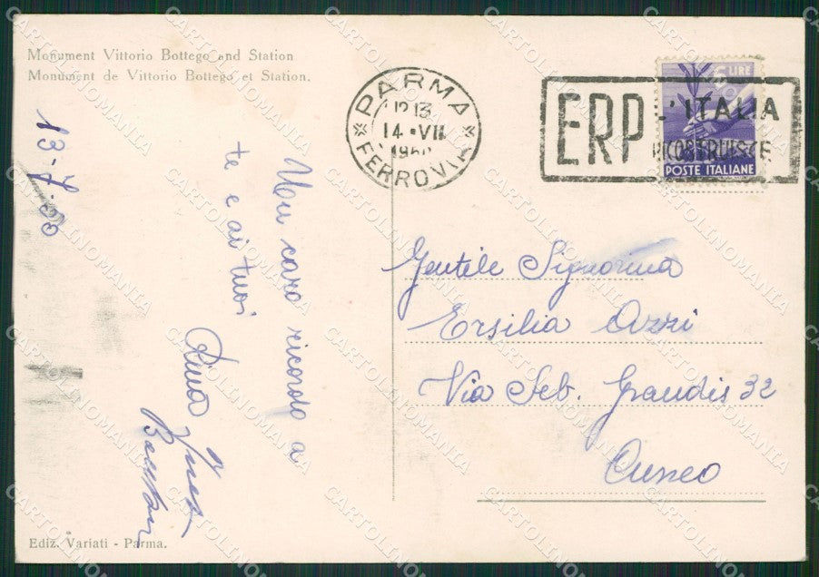 Parma Città Stazione FG cartolina ZKM6952 – retro
