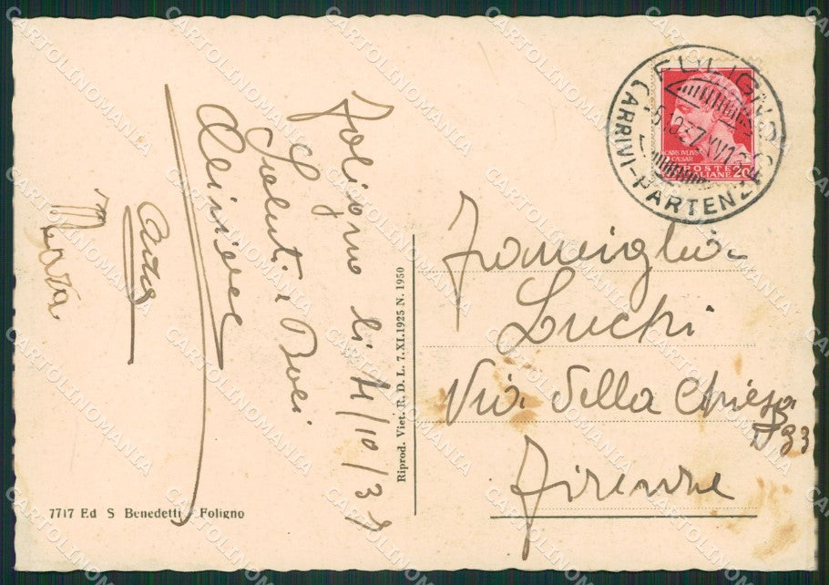 Perugia Foligno FG cartolina ZKM6960 – retro