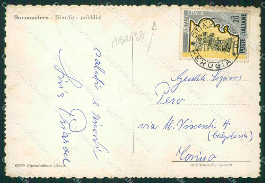Arezzo Sansepolcro ABRASA FG cartolina ZKM6963 – retro