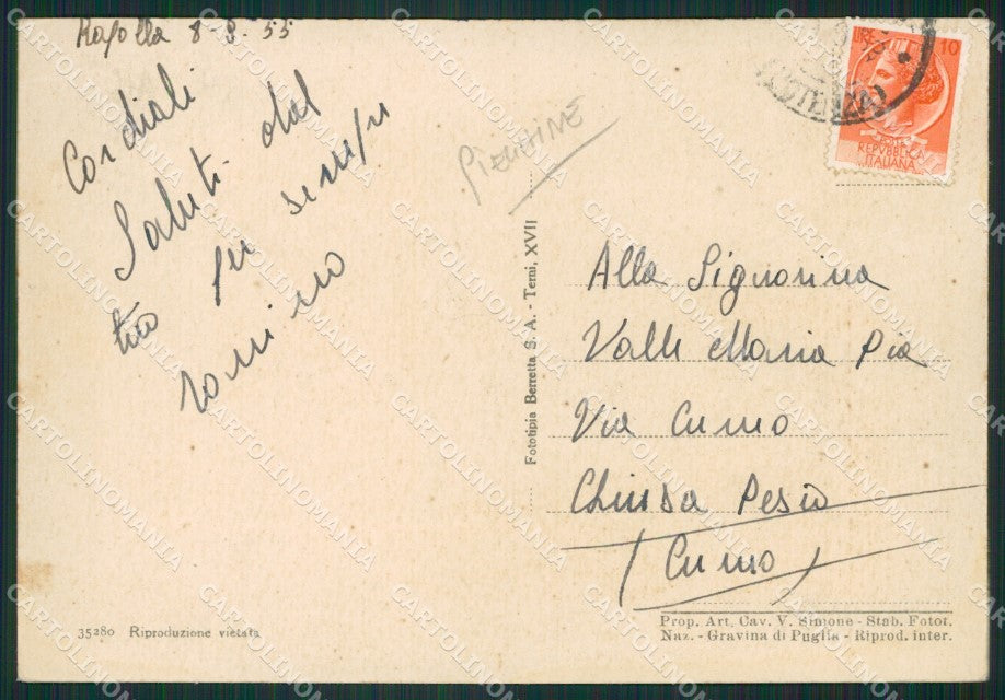 Potenza Rapolla PIEGHINE FG cartolina ZKM6971 – retro