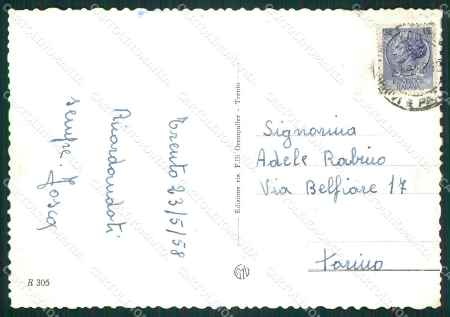 Trento Città Saluti da Foto FG cartolina ZKM6989 – retro