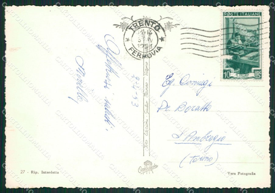 Trento Città PIEGHINA Foto FG cartolina ZKM6990 – retro