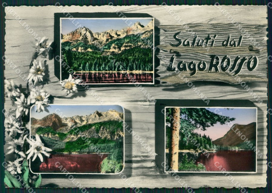 Trento Tuenno Lago Rosso Saluti da Foto FG cartolina ZKM7037 – fronte