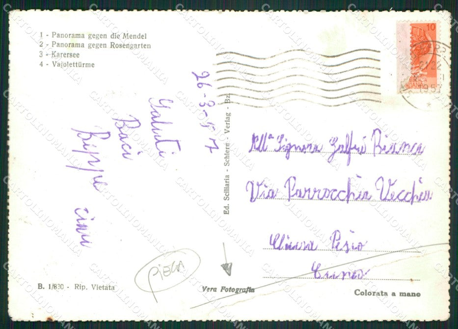 Bolzano Città PIEGA Foto FG cartolina ZKM7050 – retro