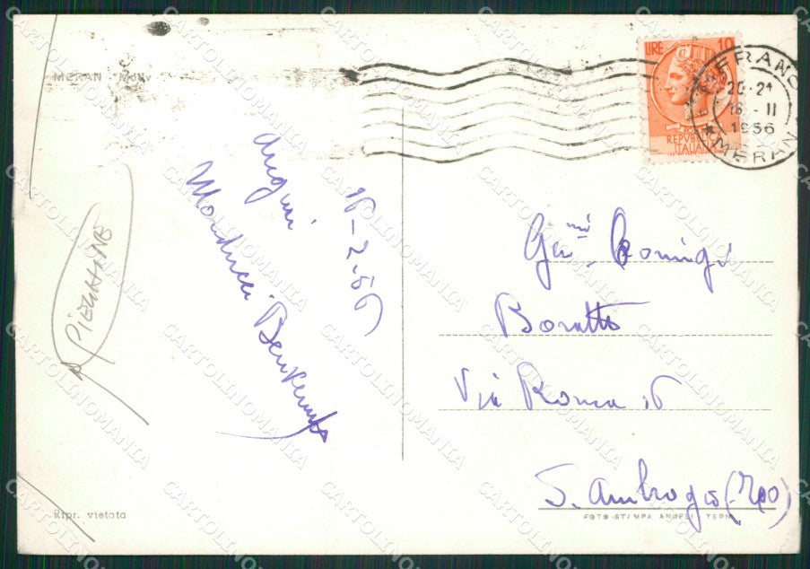 Bolzano Merano PIEGHINE Foto FG cartolina ZKM7058 – retro