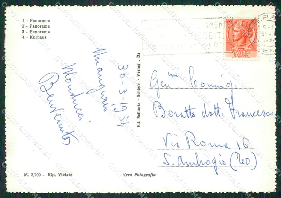 Bolzano Merano Foto FG cartolina ZKM7059 – retro