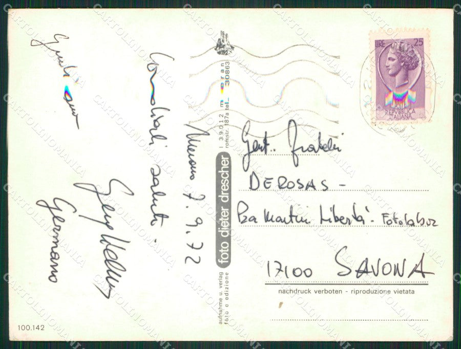 Bolzano Merano Costumi Foto FG cartolina ZKM7060 – retro