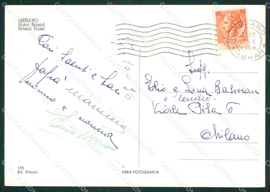 Bolzano Merano Foto FG cartolina ZKM7064 – retro