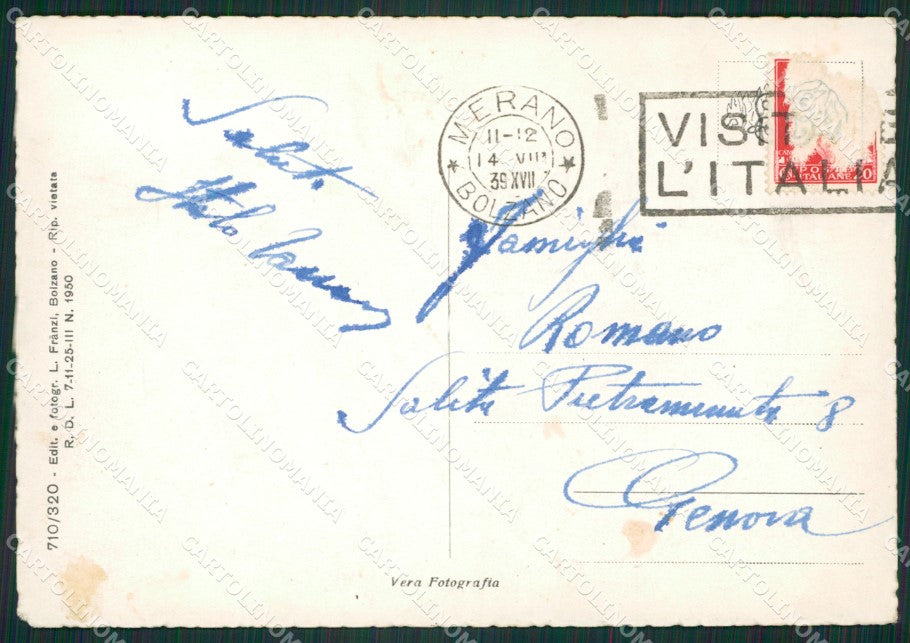 Bolzano Merano Foto FG cartolina ZKM7066 – retro