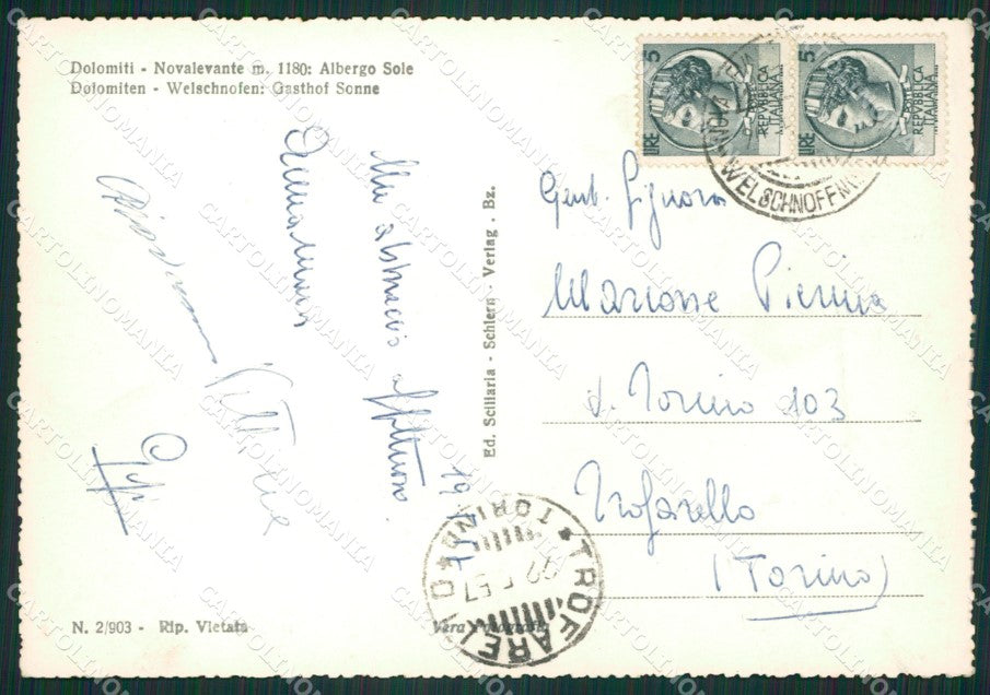 Bolzano Novalevante Auto Foto FG cartolina ZKM7070 – retro
