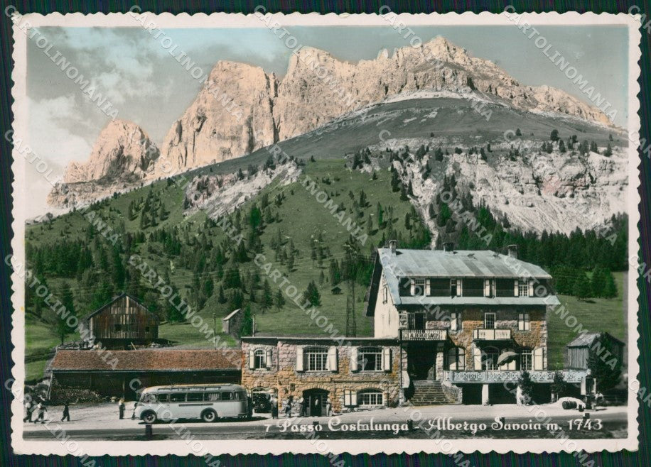 Bolzano Nova Levante Passo Costalunga Corriera Foto FG cartolina ZKM7076 – fronte