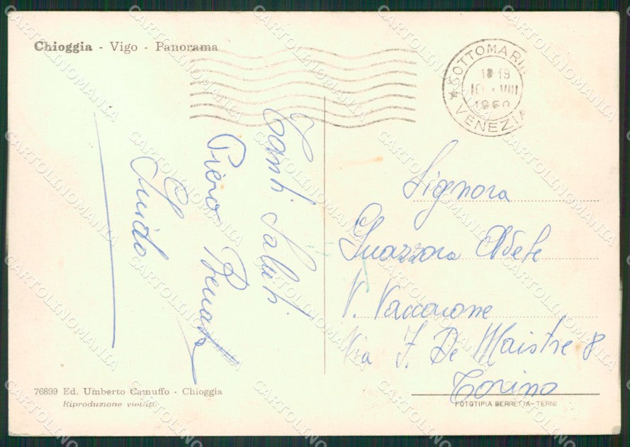 Venezia Chioggia Traghetti Foto FG cartolina ZKM7099 – retro
