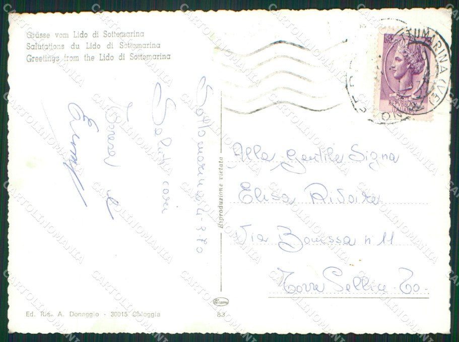 Venezia Chioggia Sottomarina Saluti da Foto FG cartolina ZKM7109 – retro