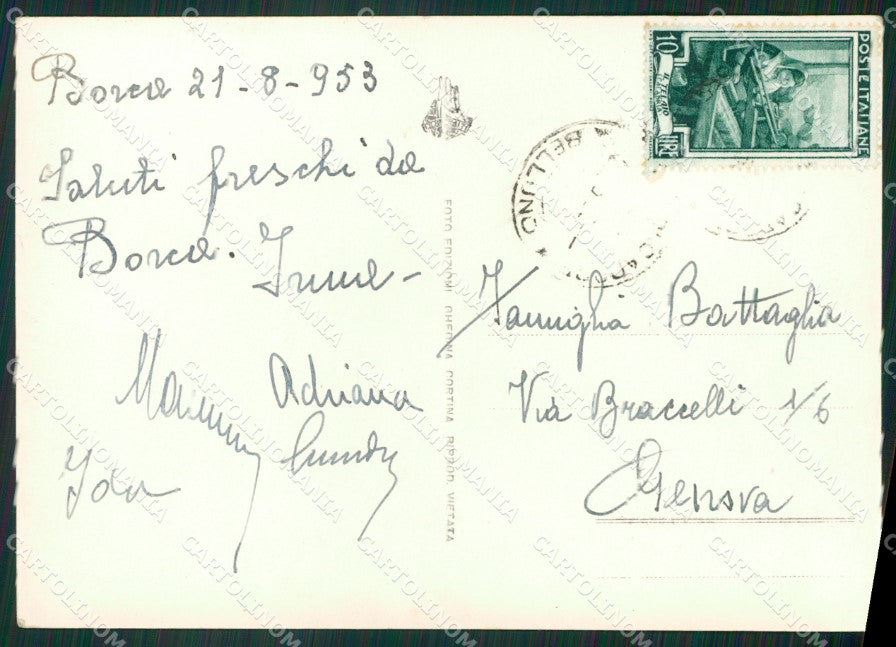 Belluno Borca di Cadore Foto FG cartolina ZKM7118 – retro
