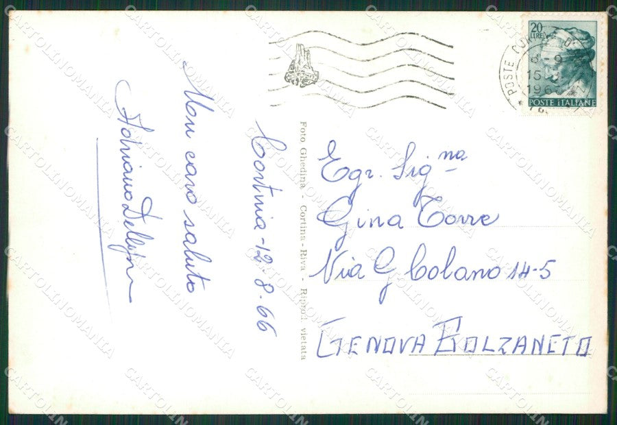 Belluno Cortina Foto FG cartolina ZKM7121 – retro
