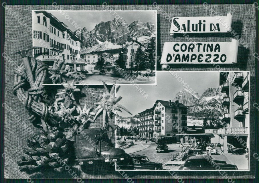 Belluno Cortina D'Ampezzo Saluti da PIEGATA Foto FG cartolina ZKM7140 – fronte